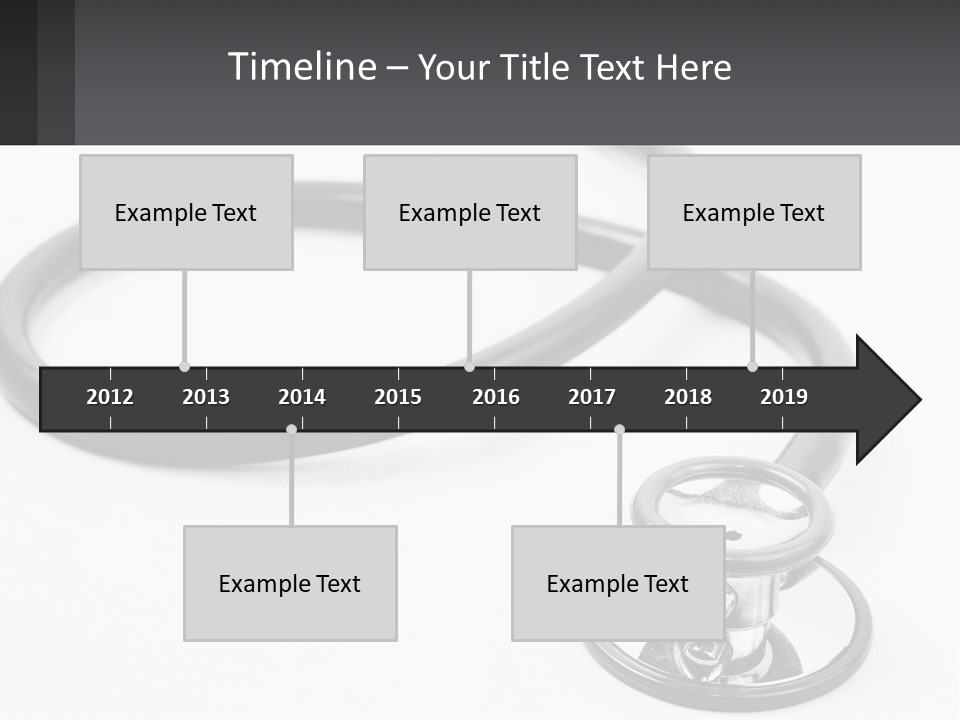 A Medical Stethoscope On A White Surface PowerPoint Template