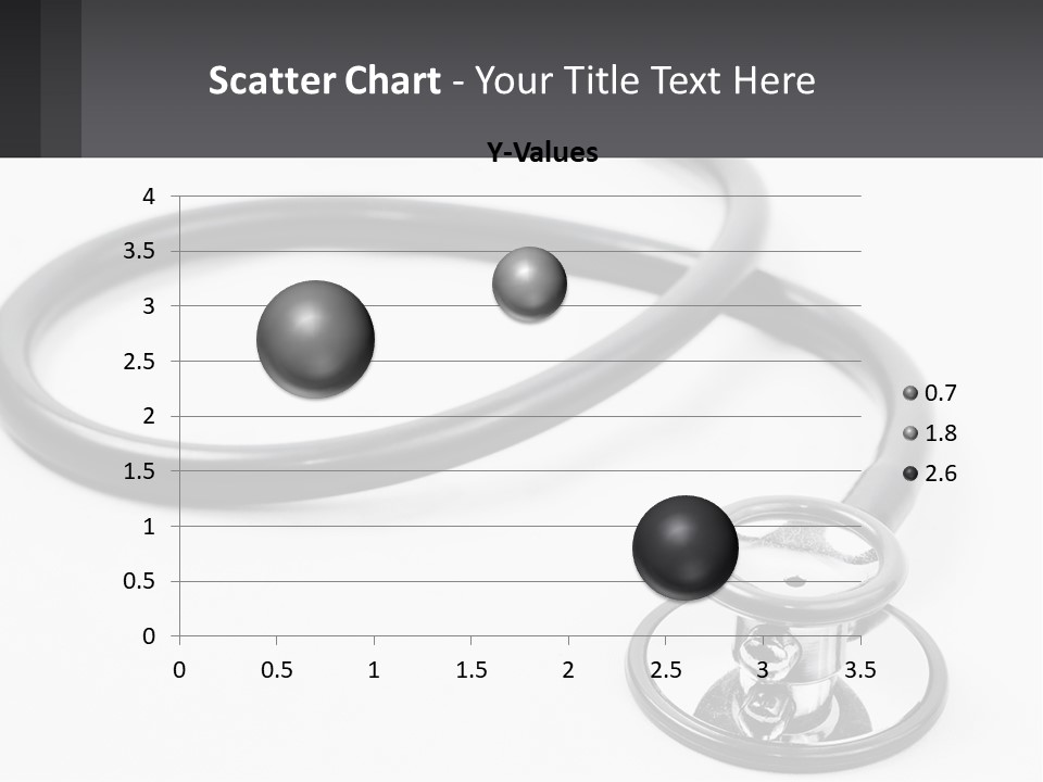 A Medical Stethoscope On A White Surface PowerPoint Template