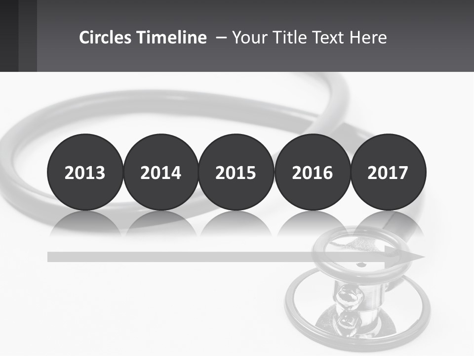 A Medical Stethoscope On A White Surface PowerPoint Template