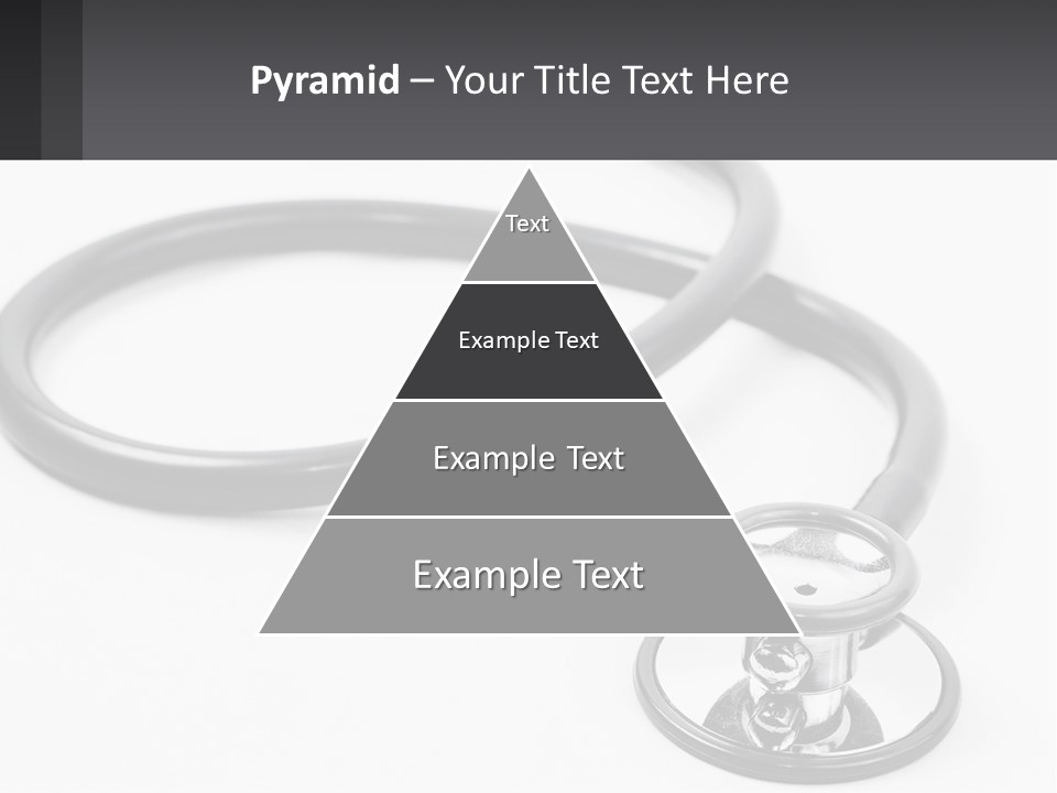 A Medical Stethoscope On A White Surface PowerPoint Template
