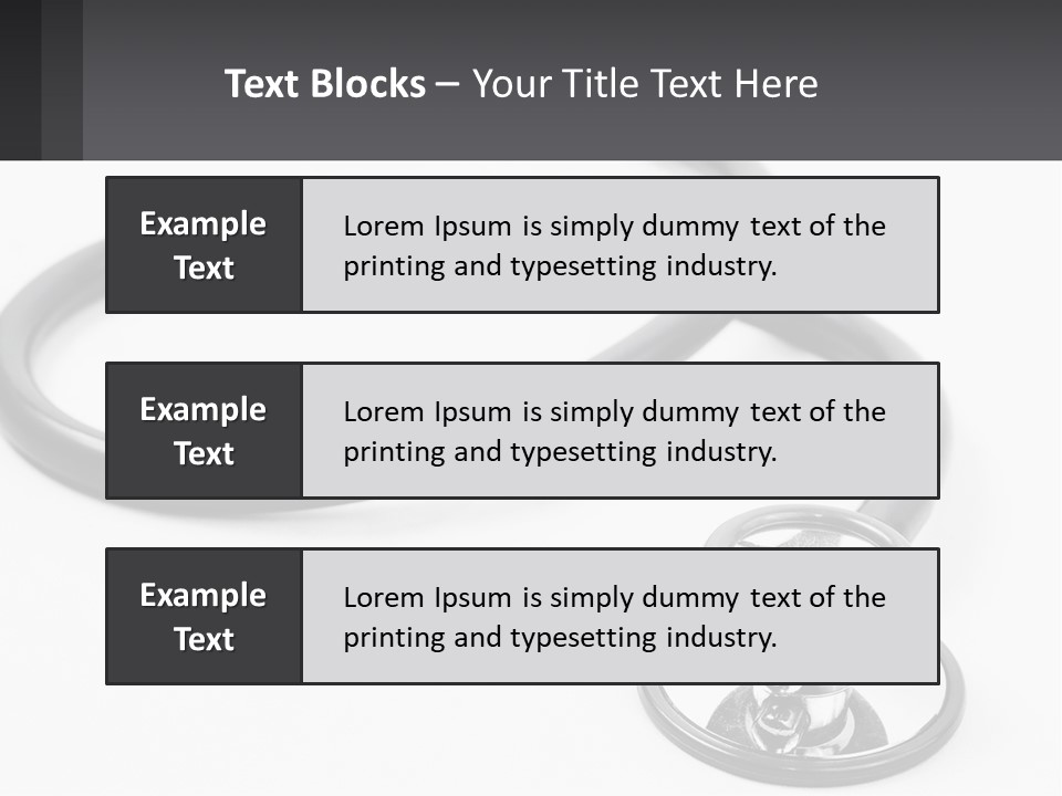 A Medical Stethoscope On A White Surface PowerPoint Template