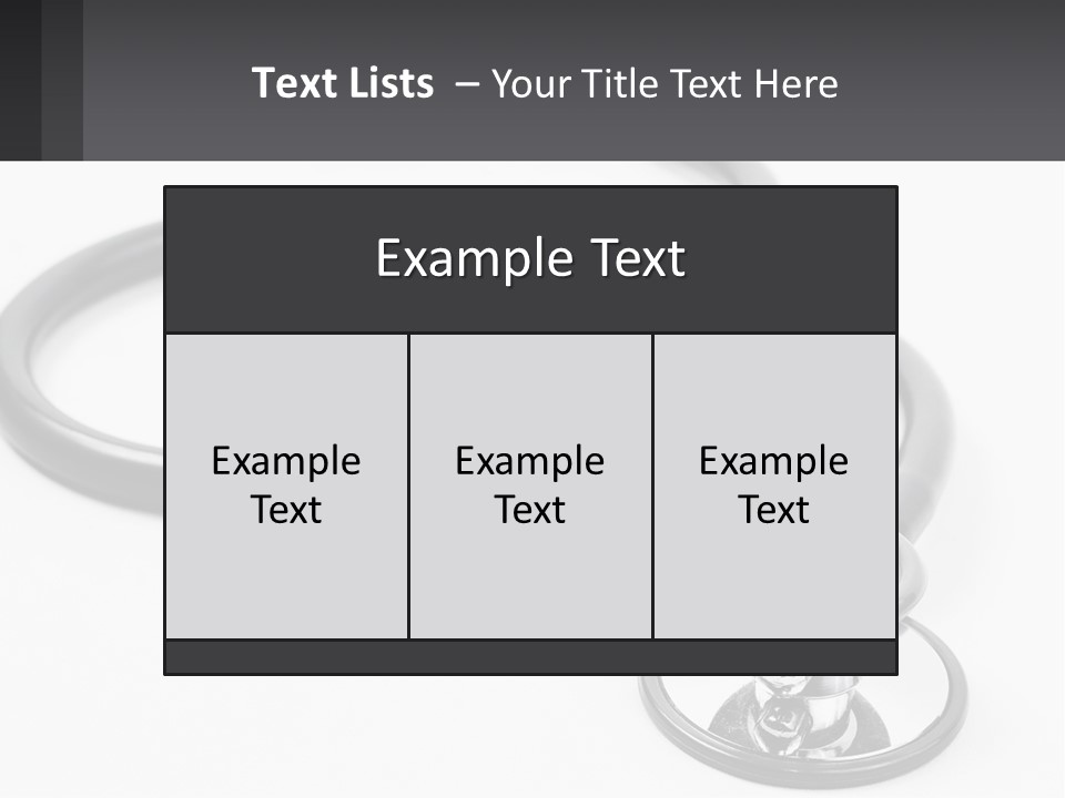A Medical Stethoscope On A White Surface PowerPoint Template