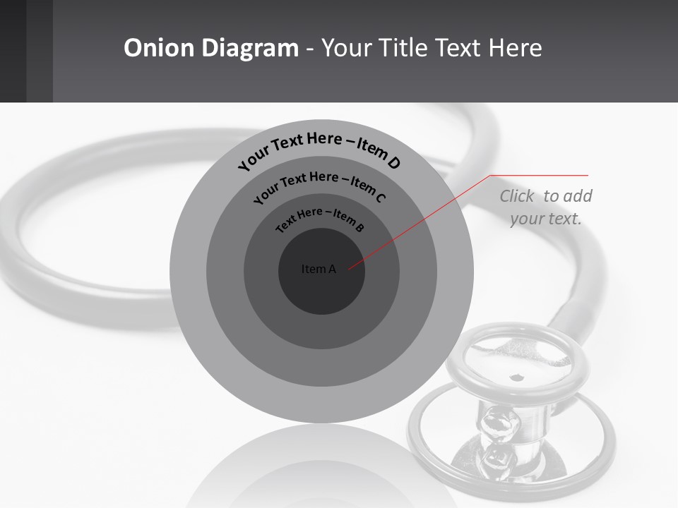 A Medical Stethoscope On A White Surface PowerPoint Template