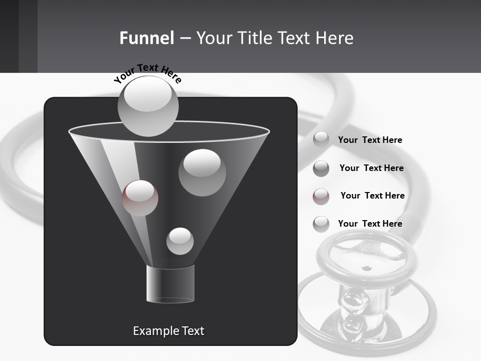 A Medical Stethoscope On A White Surface PowerPoint Template