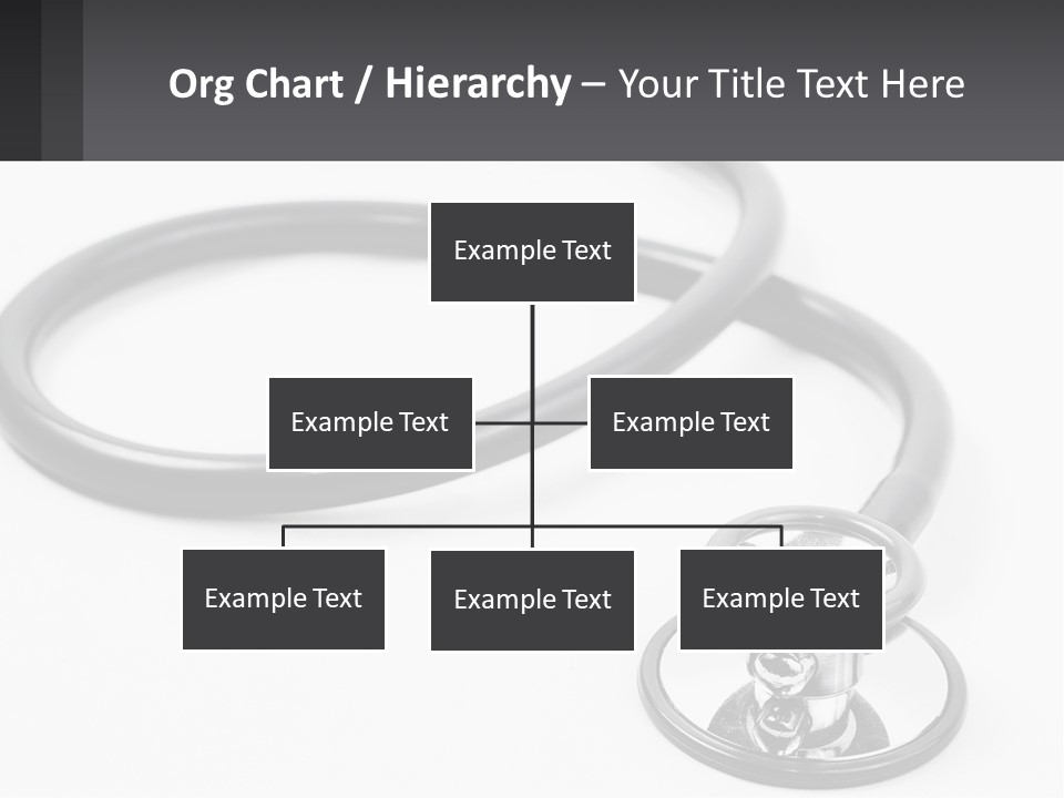 A Medical Stethoscope On A White Surface PowerPoint Template