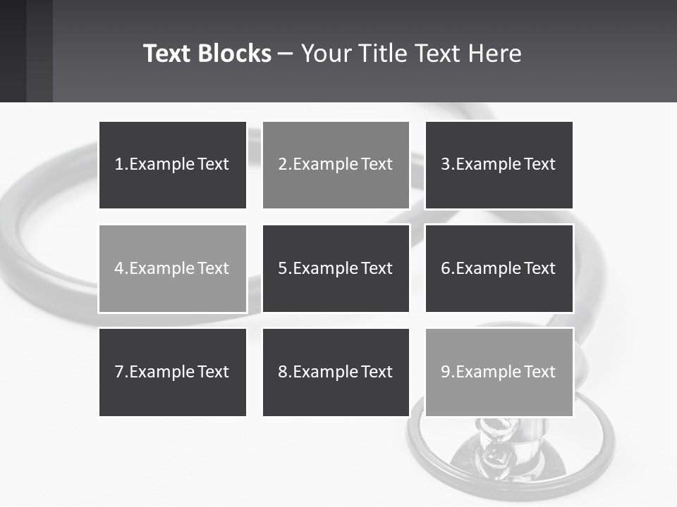 A Medical Stethoscope On A White Surface PowerPoint Template