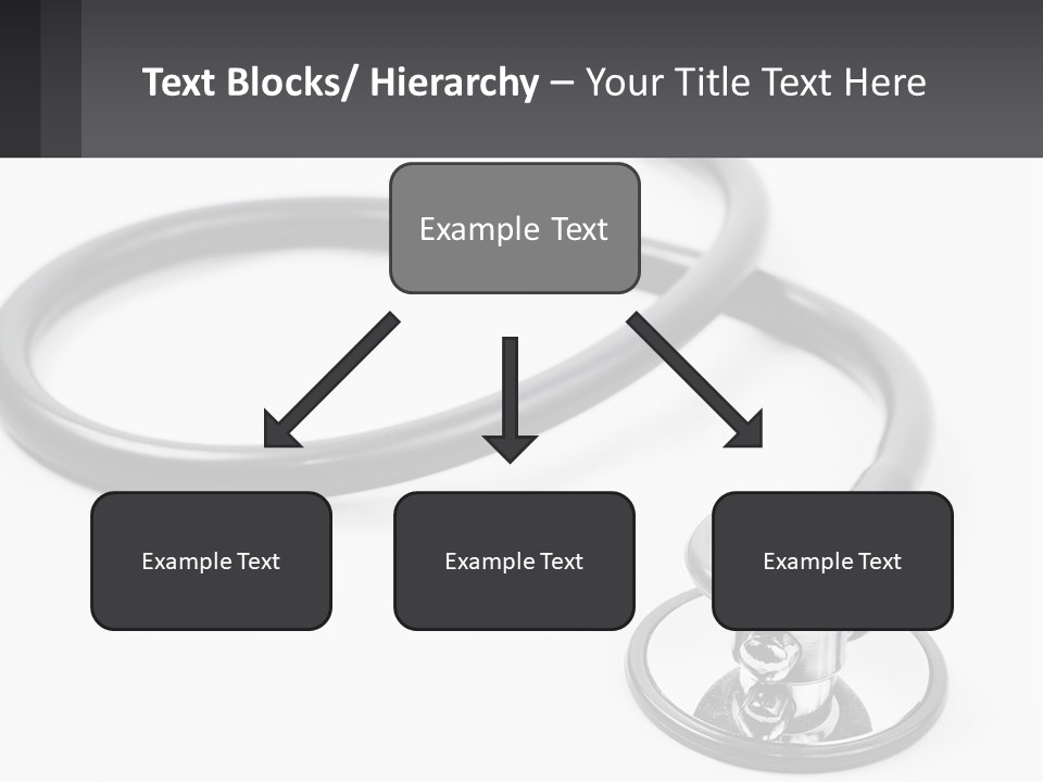A Medical Stethoscope On A White Surface PowerPoint Template