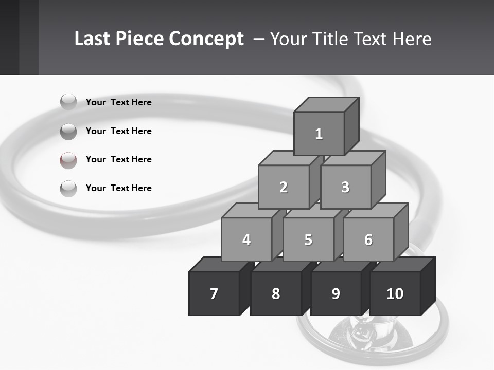 A Medical Stethoscope On A White Surface PowerPoint Template