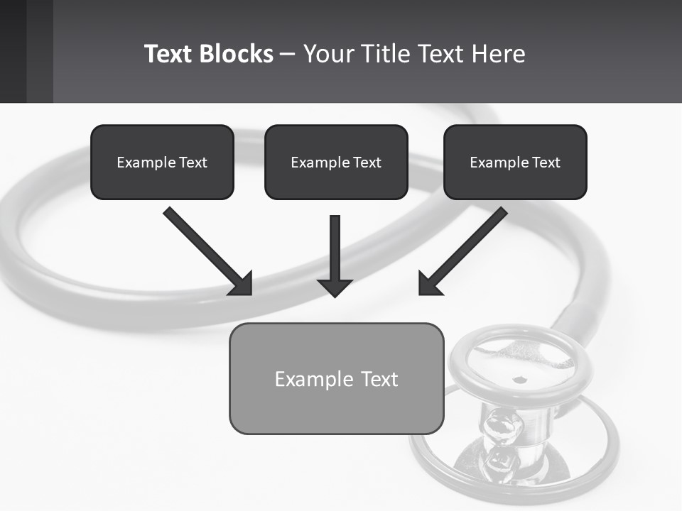 A Medical Stethoscope On A White Surface PowerPoint Template