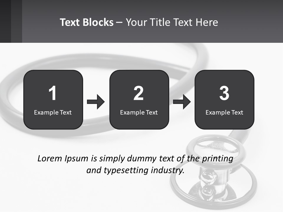 A Medical Stethoscope On A White Surface PowerPoint Template