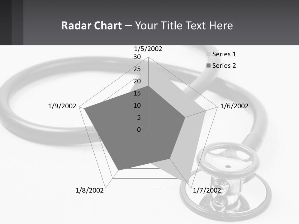 A Medical Stethoscope On A White Surface PowerPoint Template