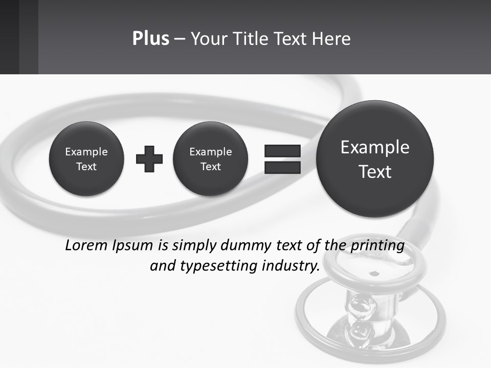 A Medical Stethoscope On A White Surface PowerPoint Template