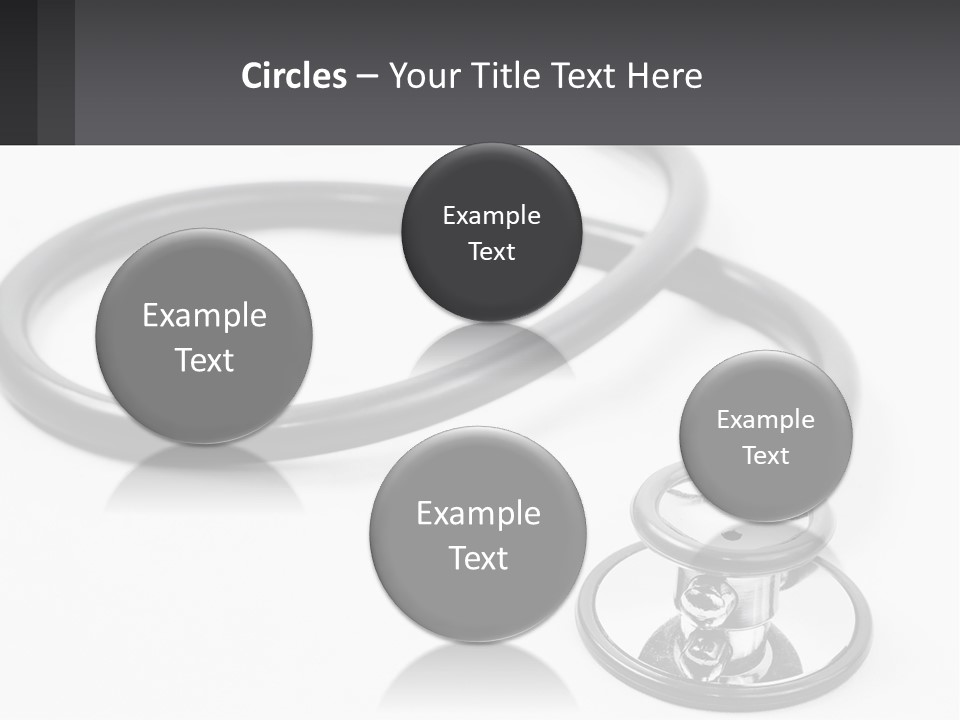 A Medical Stethoscope On A White Surface PowerPoint Template