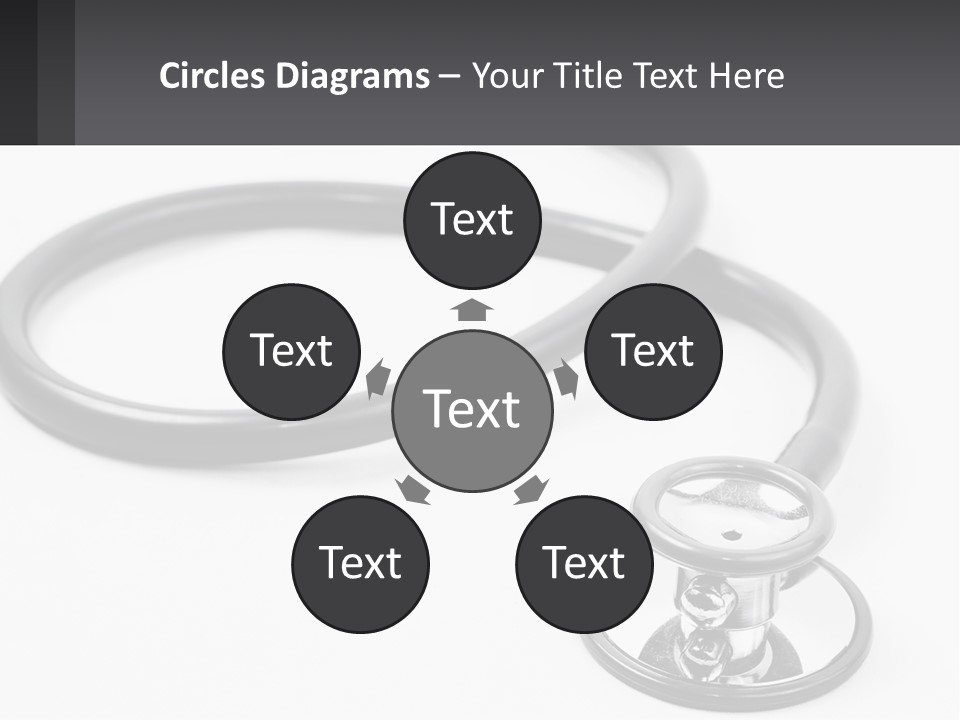 A Medical Stethoscope On A White Surface PowerPoint Template