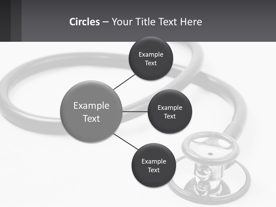 A Medical Stethoscope On A White Surface PowerPoint Template