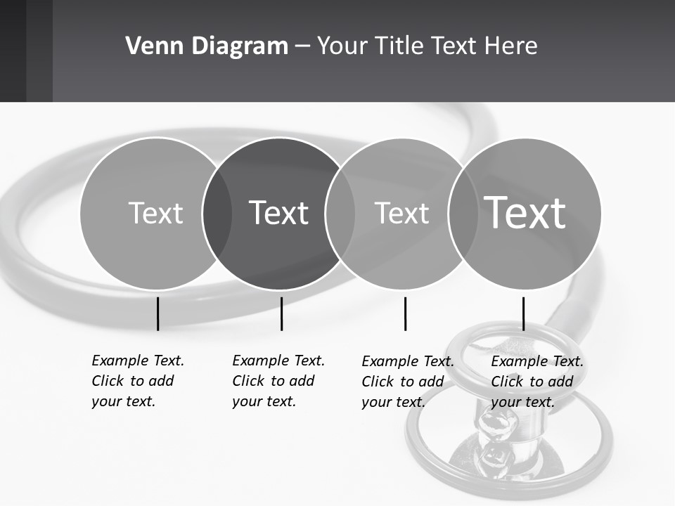 A Medical Stethoscope On A White Surface PowerPoint Template