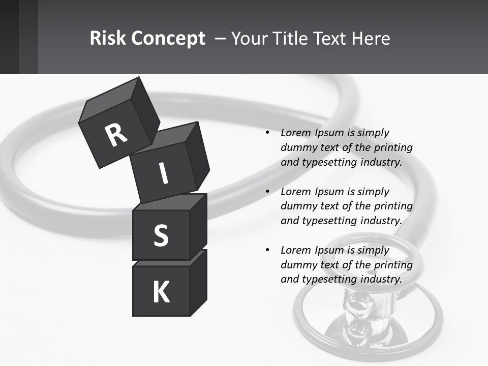 A Medical Stethoscope On A White Surface PowerPoint Template