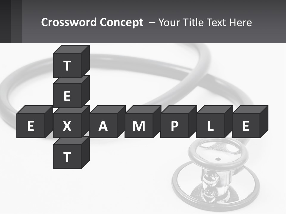 A Medical Stethoscope On A White Surface PowerPoint Template