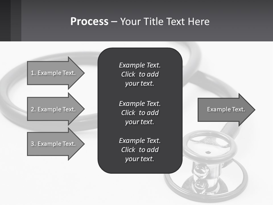 A Medical Stethoscope On A White Surface PowerPoint Template