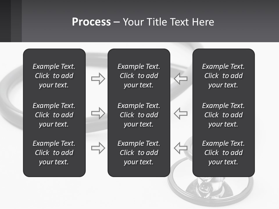 A Medical Stethoscope On A White Surface PowerPoint Template