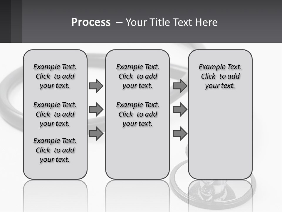A Medical Stethoscope On A White Surface PowerPoint Template