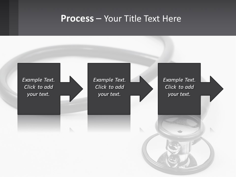 A Medical Stethoscope On A White Surface PowerPoint Template