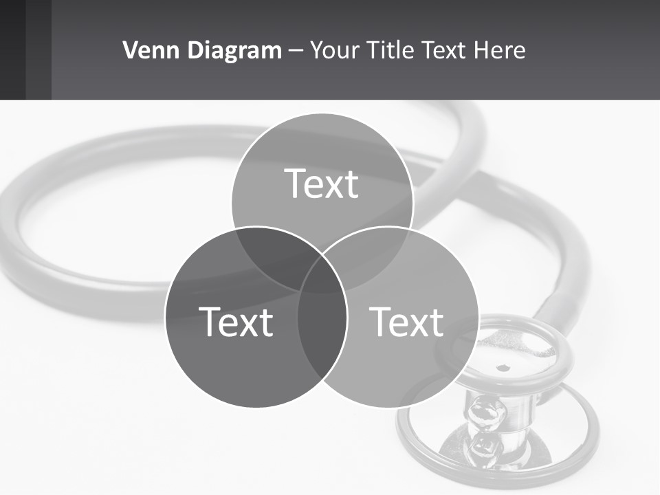 A Medical Stethoscope On A White Surface PowerPoint Template