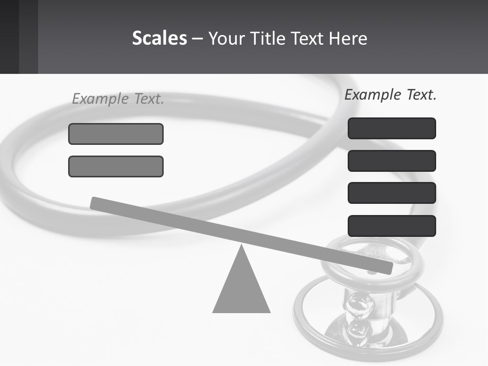 A Medical Stethoscope On A White Surface PowerPoint Template
