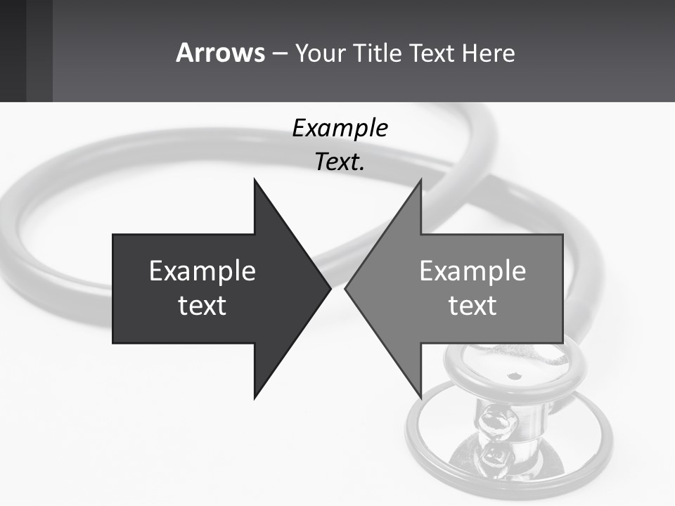A Medical Stethoscope On A White Surface PowerPoint Template