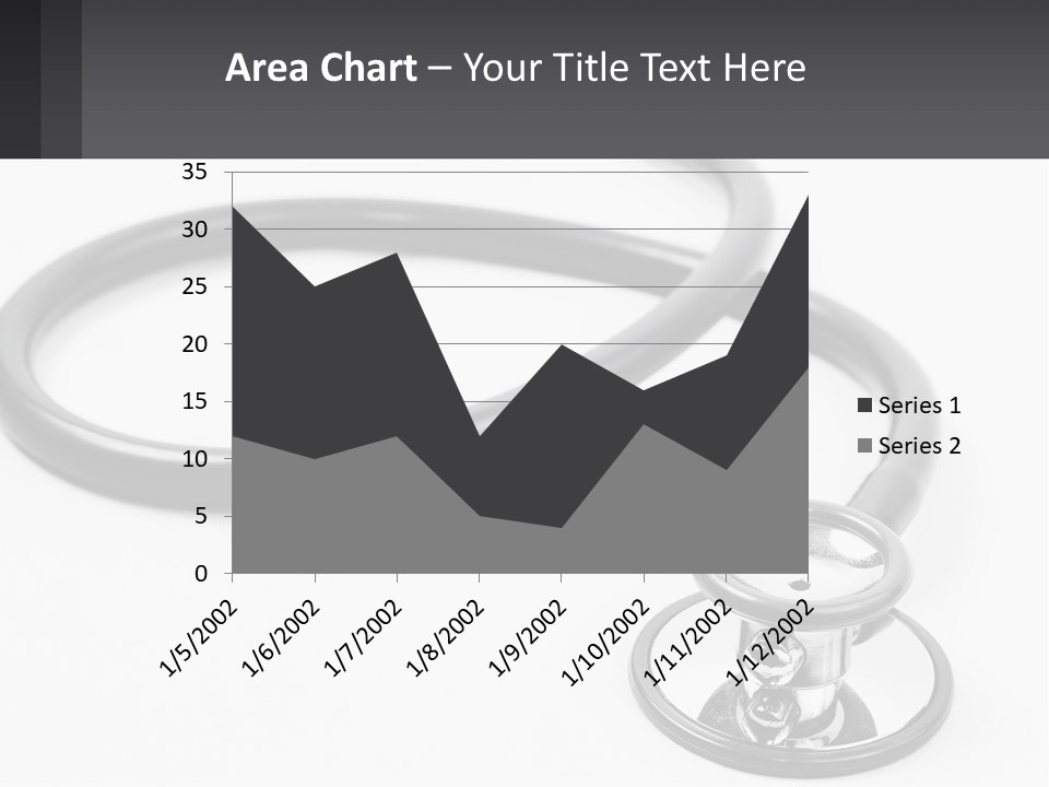 A Medical Stethoscope On A White Surface PowerPoint Template