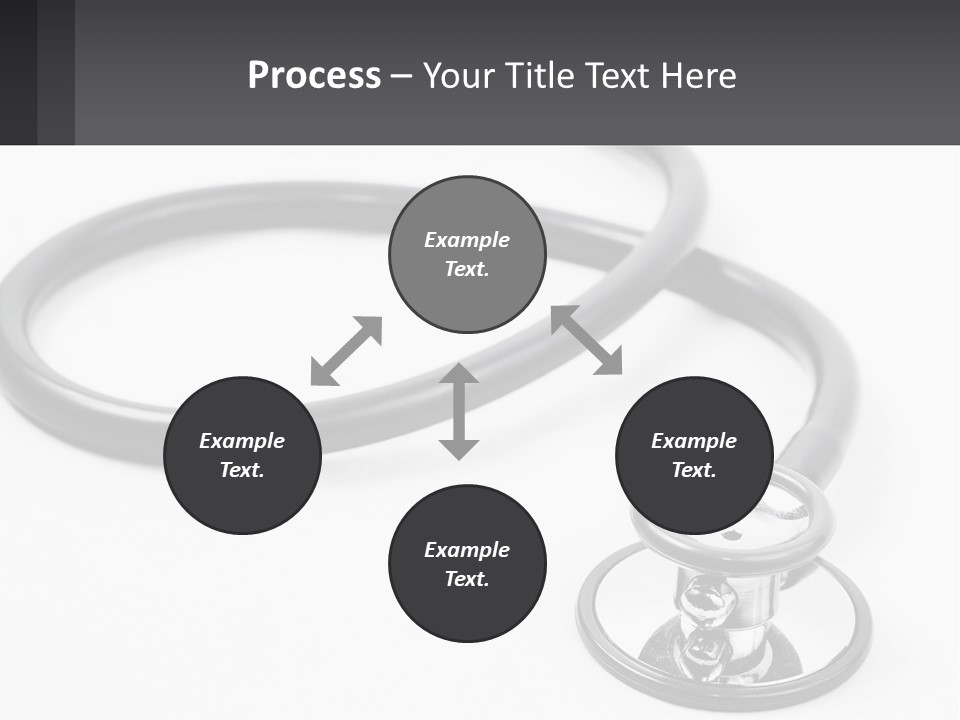 A Medical Stethoscope On A White Surface PowerPoint Template