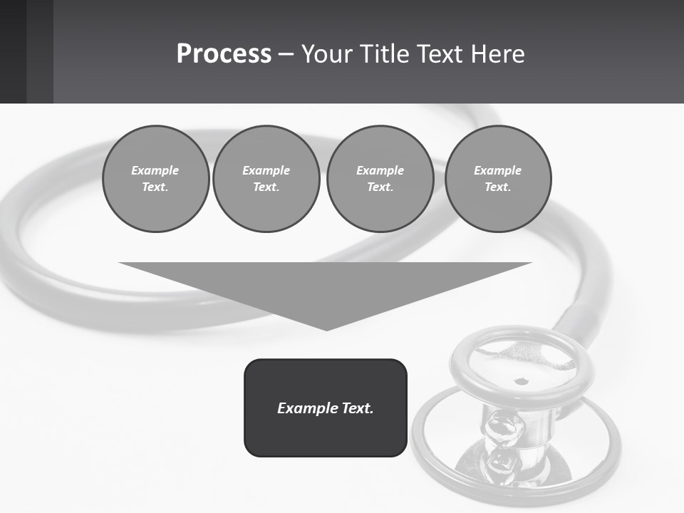 A Medical Stethoscope On A White Surface PowerPoint Template