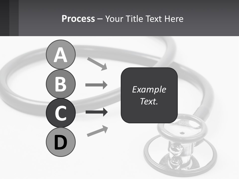 A Medical Stethoscope On A White Surface PowerPoint Template