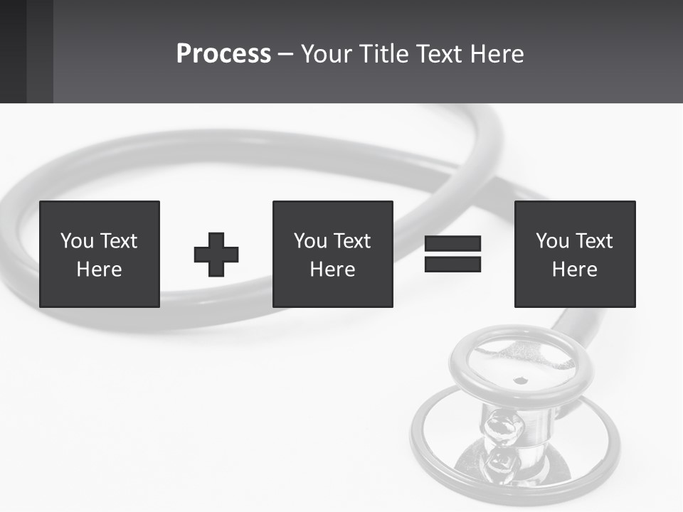 A Medical Stethoscope On A White Surface PowerPoint Template