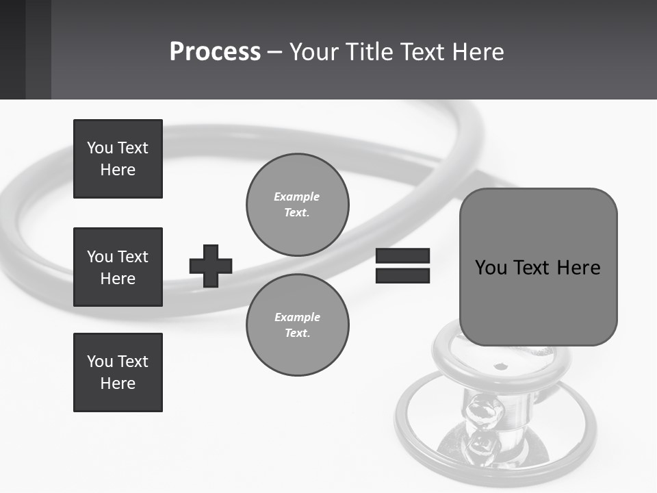 A Medical Stethoscope On A White Surface PowerPoint Template