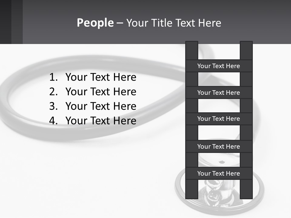 A Medical Stethoscope On A White Surface PowerPoint Template