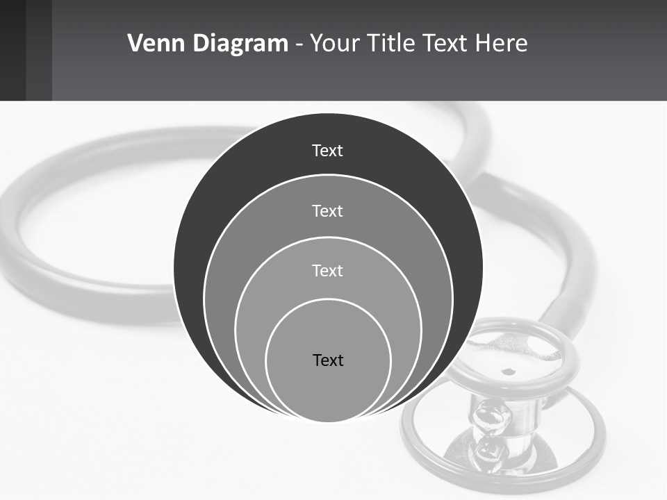 A Medical Stethoscope On A White Surface PowerPoint Template
