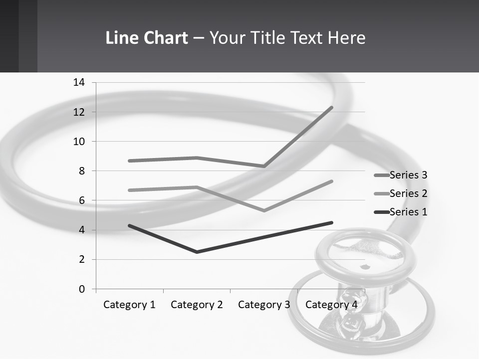 A Medical Stethoscope On A White Surface PowerPoint Template