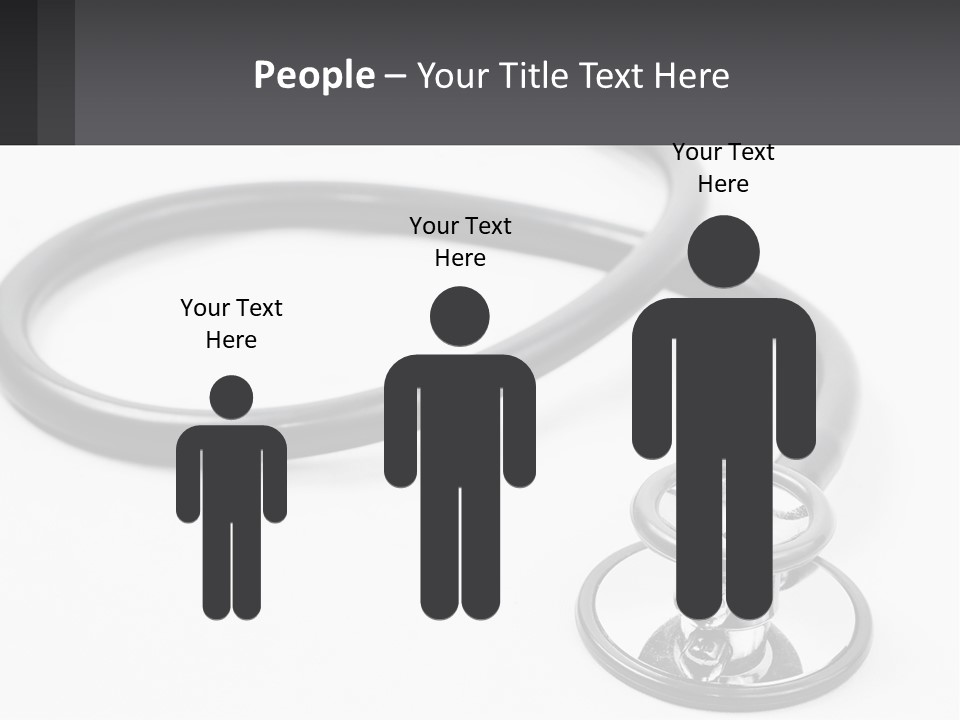 A Medical Stethoscope On A White Surface PowerPoint Template