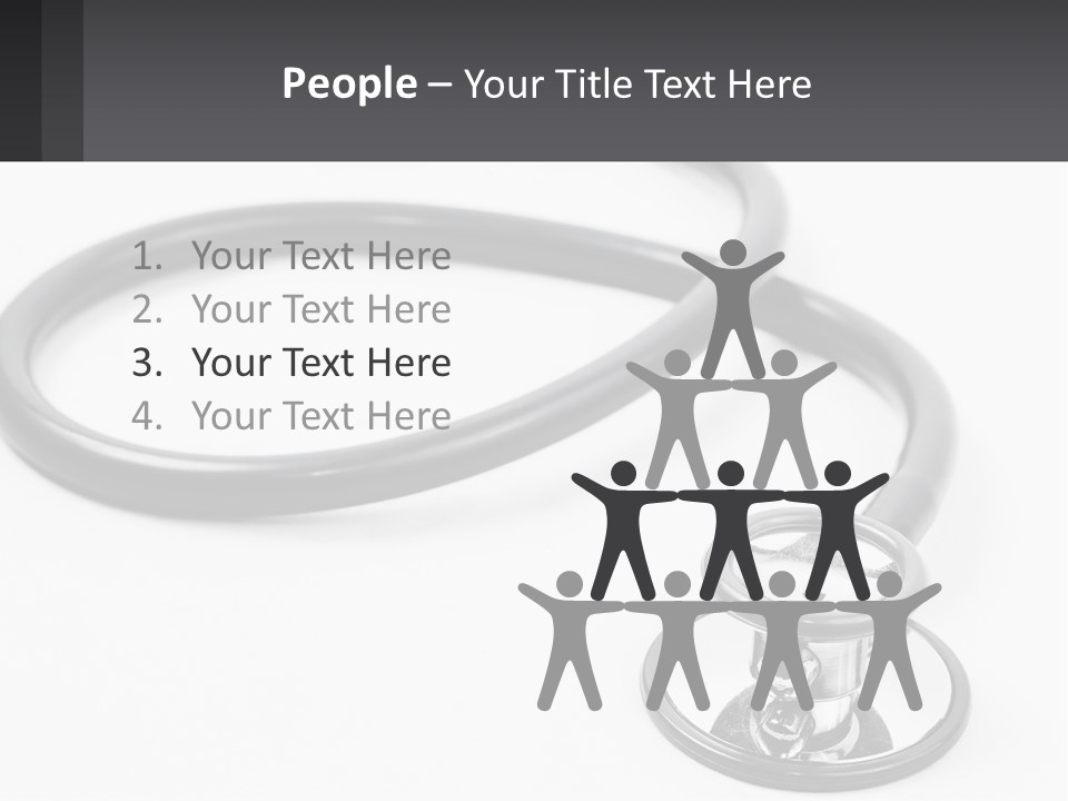 A Medical Stethoscope On A White Surface PowerPoint Template