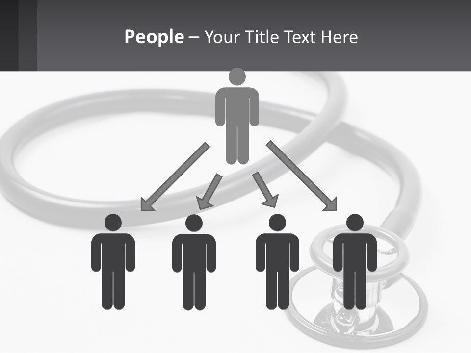 A Medical Stethoscope On A White Surface PowerPoint Template