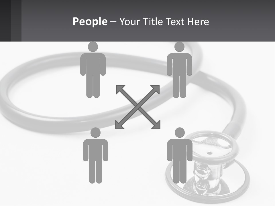 A Medical Stethoscope On A White Surface PowerPoint Template