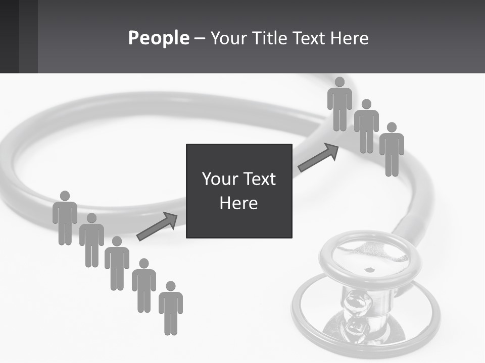 A Medical Stethoscope On A White Surface PowerPoint Template