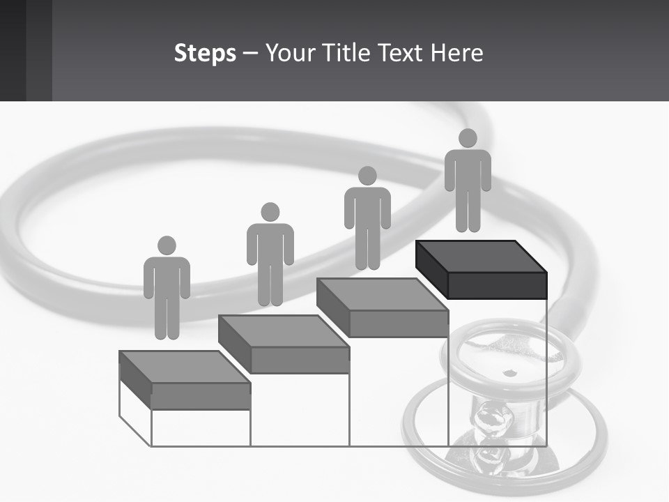 A Medical Stethoscope On A White Surface PowerPoint Template