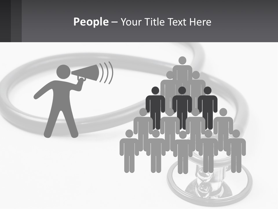 A Medical Stethoscope On A White Surface PowerPoint Template