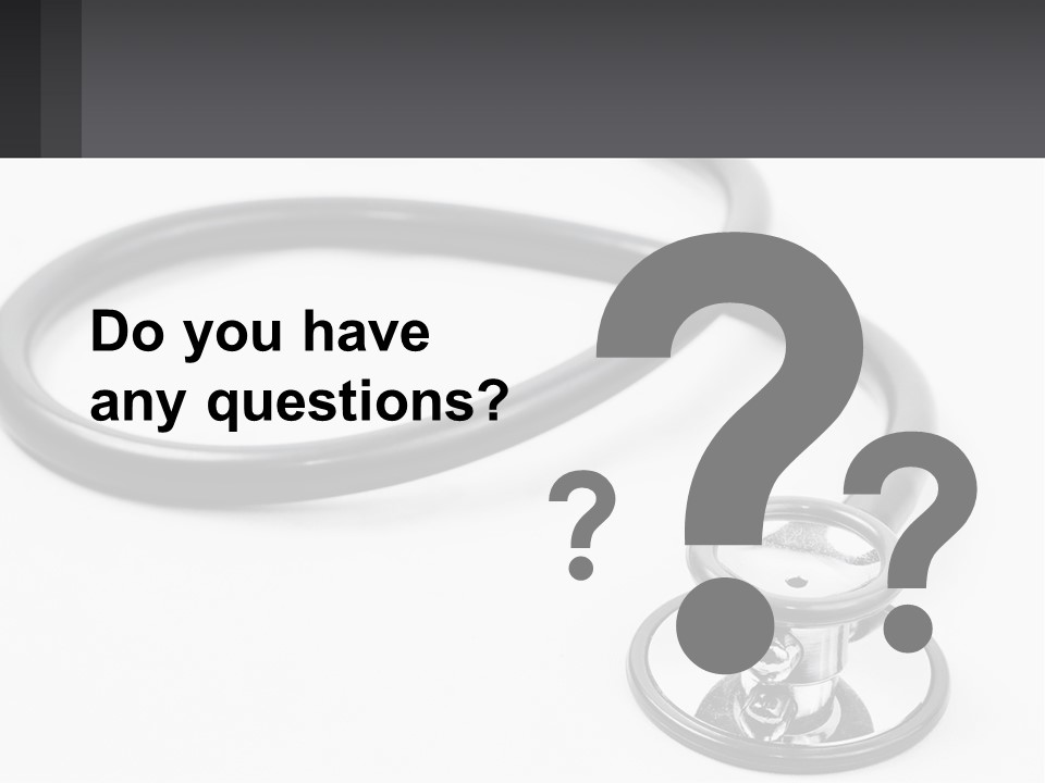 A Medical Stethoscope On A White Surface PowerPoint Template