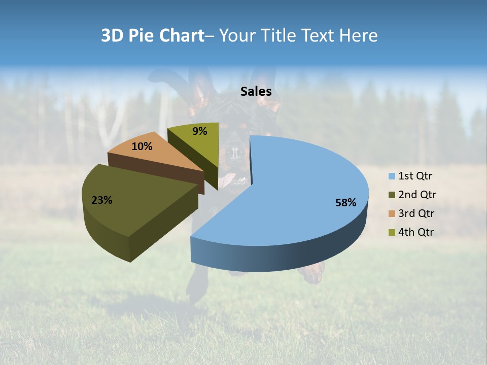 A Black And Brown Dog Jumping In The Air PowerPoint Template