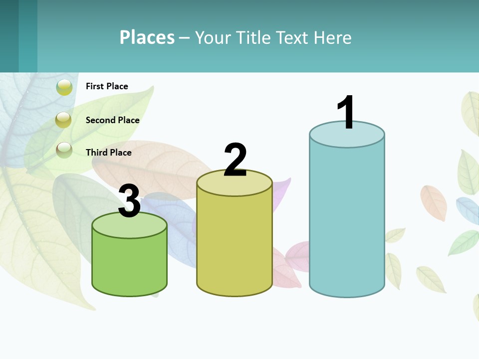 A Colorful Leaf Powerpoint Presentation Is Shown PowerPoint Template