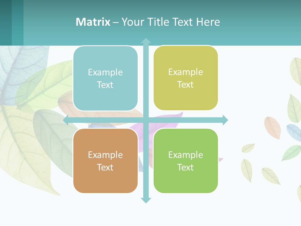 A Colorful Leaf Powerpoint Presentation Is Shown PowerPoint Template