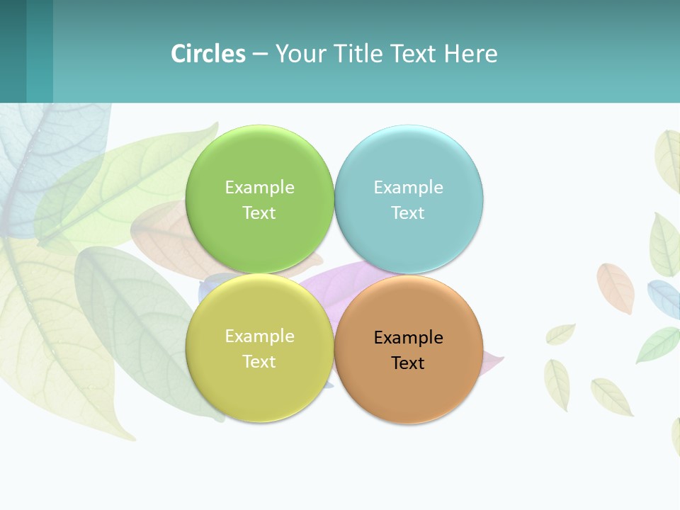 A Colorful Leaf Powerpoint Presentation Is Shown PowerPoint Template